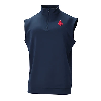 Men's Columbia  Navy Boston Red Sox Omni-Wick Wickhams Hills Quarter-Zip Vest