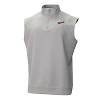 Men's Columbia  Gray Detroit Tigers Omni-Wick Wickhams Hills Quarter-Zip Vest