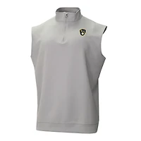 Men's Columbia  Gray Milwaukee Brewers Omni-Wick Wickhams Hills Quarter-Zip Vest
