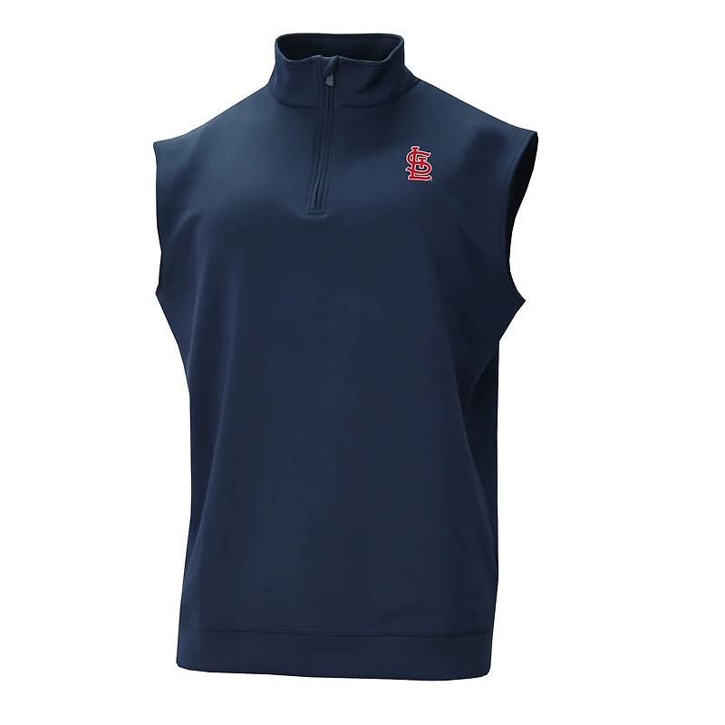 Men's Columbia Navy St. Louis Cardinals Omni-Wick Wickhams Hills Quarter-Zip Vest