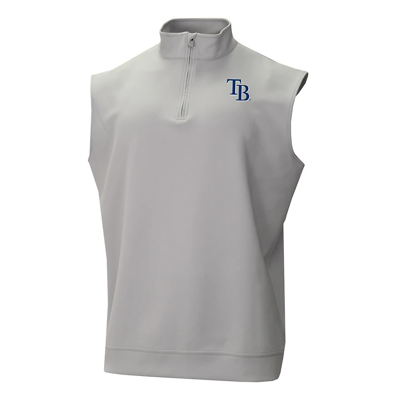 Men's Columbia  Gray Tampa Bay Rays Omni-Wick Wickhams Hills Quarter-Zip Vest