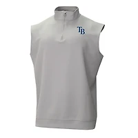 Men's Columbia  Gray Tampa Bay Rays Omni-Wick Wickhams Hills Quarter-Zip Vest