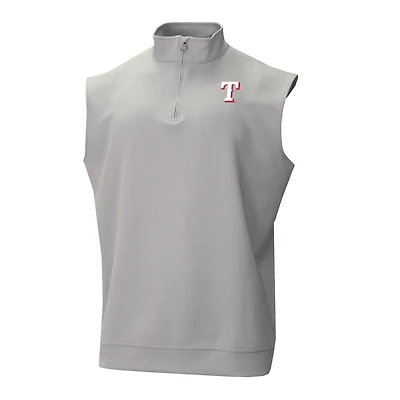 Men's Columbia  Gray Texas Rangers Omni-Wick Wickhams Hills Quarter-Zip Vest