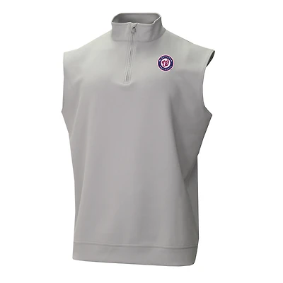 Men's Columbia  Gray Washington Nationals Omni-Wick Wickhams Hills Quarter-Zip Vest