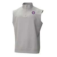 Men's Columbia  Gray Washington Nationals Omni-Wick Wickhams Hills Quarter-Zip Vest