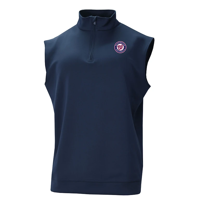 Men's Columbia  Navy Washington Nationals Omni-Wick Wickhams Hills Quarter-Zip Vest