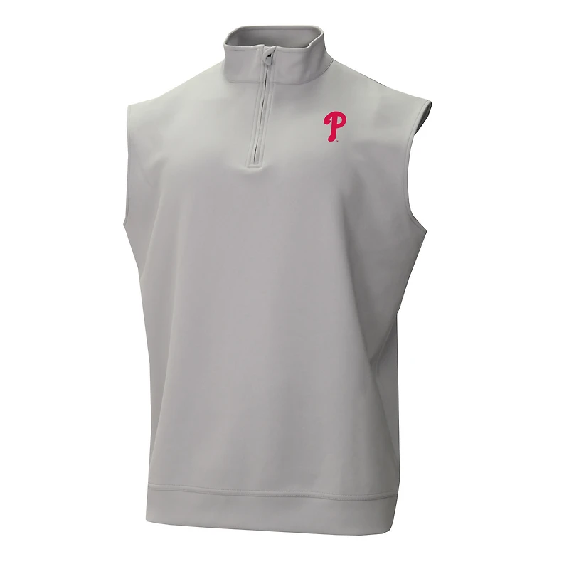 Men's Columbia Philadelphia Phillies Omni-Wick Wickhams Hills Quarter-Zip Vest