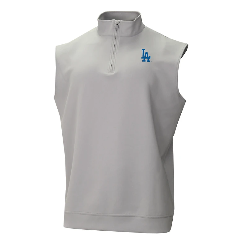 Men's Columbia Gray Los Angeles Dodgers Omni-Wick Wickhams Hills Quarter-Zip Vest