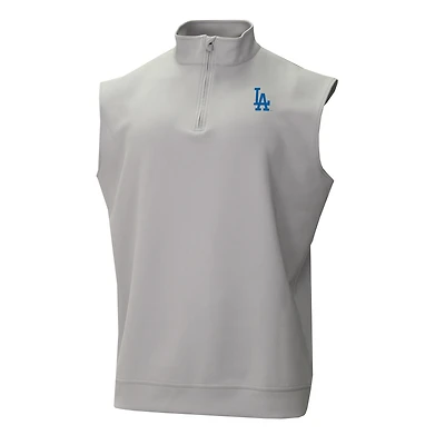 Men's Columbia Gray Los Angeles Dodgers Omni-Wick Wickhams Hills Quarter-Zip Vest