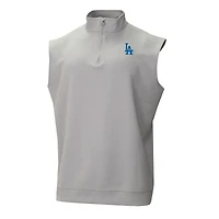 Men's Columbia  Gray Los Angeles Dodgers Omni-Wick Wickhams Hills Quarter-Zip Vest