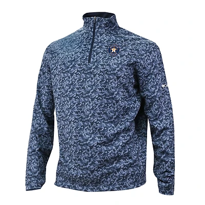 Men's Columbia Navy Houston Astros Omni-Wick Wickhams Hills Quarter-Zip Pullover