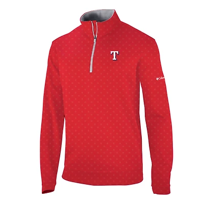 Men's Columbia Texas Rangers Omni-Wick Wickhams Hills Quarter-Zip Pullover