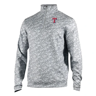Men's Columbia  Gray Texas Rangers Omni-Wick Wickhams Hills Quarter-Zip Pullover
