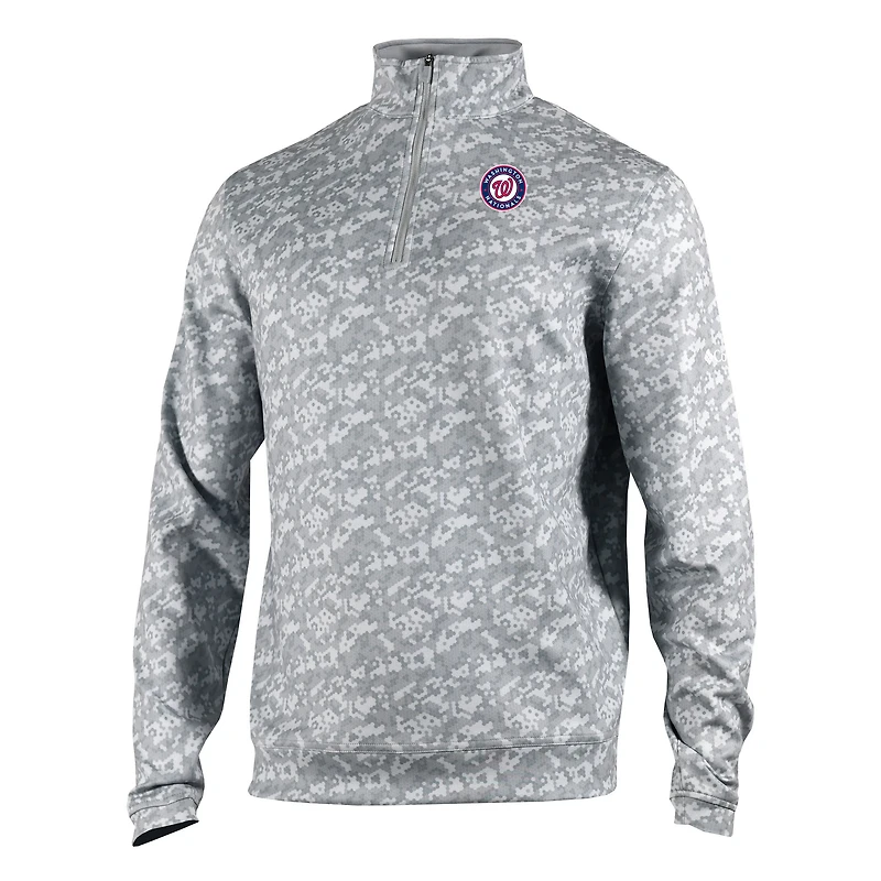 Men's Columbia Washington Nationals Omni-Wick Wickhams Hills Quarter-Zip Pullover