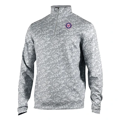Men's Columbia Washington Nationals Omni-Wick Wickhams Hills Quarter-Zip Pullover