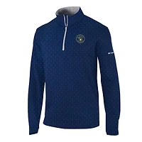 Men's Columbia Navy Milwaukee Brewers Omni-Wick Wickhams Hills Quarter-Zip Pullover