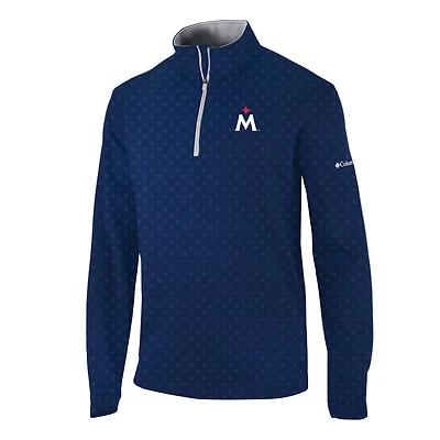 Men's Columbia Navy Minnesota Twins Omni-Wick Wickhams Hills Quarter-Zip Pullover