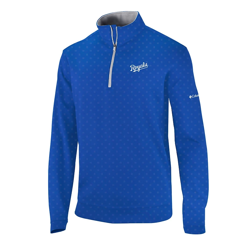 Men's Columbia  Royal Kansas City Royals Omni-Wick Wickhams Hills Quarter-Zip Pullover