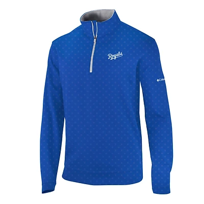 Men's Columbia  Royal Kansas City Royals Omni-Wick Wickhams Hills Quarter-Zip Pullover
