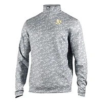 Men's Columbia  Gray Athletics Omni-Wick Wickhams Hills Quarter-Zip Pullover