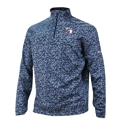 Men's Columbia Navy Cleveland Guardians Omni-Wick Wickhams Hills Quarter-Zip Pullover