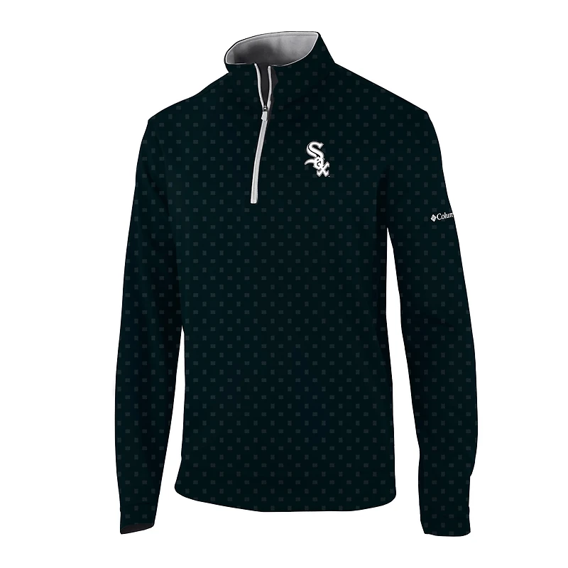 Men's Columbia Black Chicago White Sox Omni-Wick Wickhams Hills Quarter-Zip Pullover