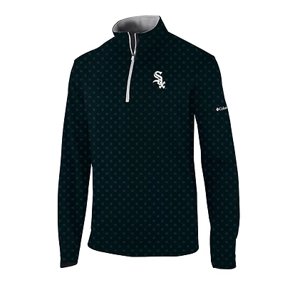 Men's Columbia Black Chicago White Sox Omni-Wick Wickhams Hills Quarter-Zip Pullover