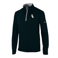 Men's Columbia Black Chicago White Sox Omni-Wick Wickhams Hills Quarter-Zip Pullover