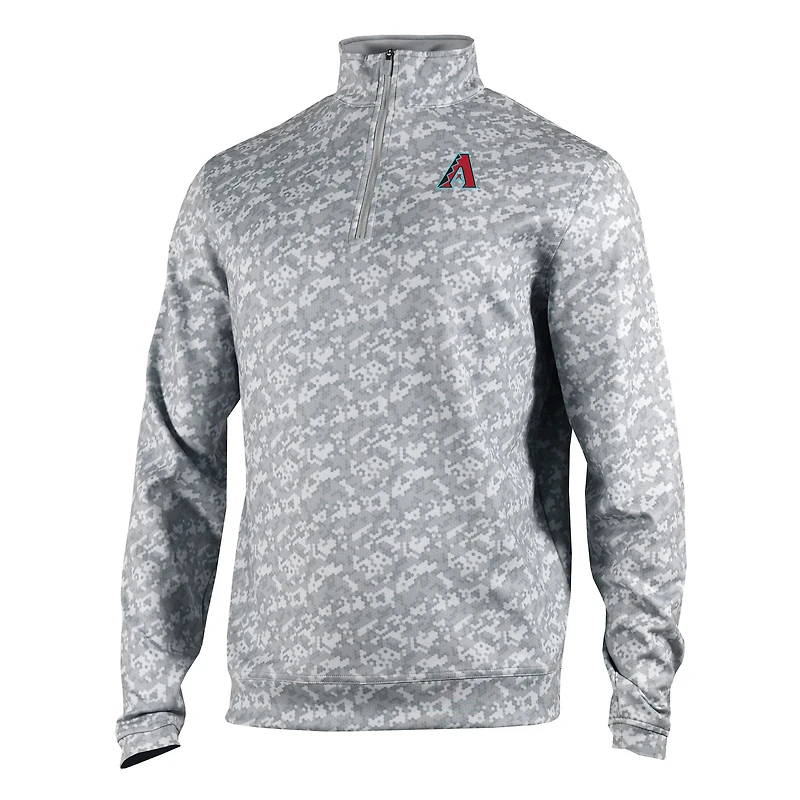 Men's Columbia  Gray Arizona Diamondbacks Omni-Wick Wickhams Hills Quarter-Zip Pullover