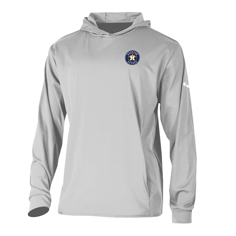 Men's Columbia  Gray Houston Astros Long Drive Pullover Hoodie