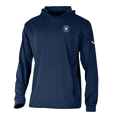 Men's Columbia  Navy Houston Astros Long Drive Pullover Hoodie