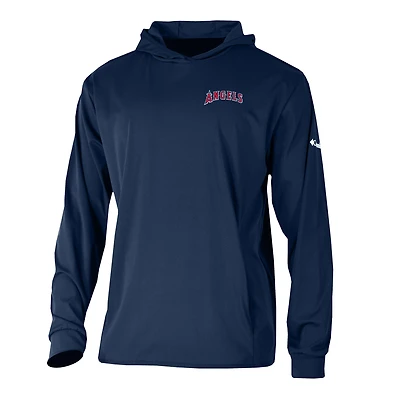 Men's Columbia  Navy Los Angeles Angels Long Drive Pullover Hoodie