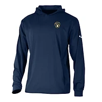 Men's Columbia  Navy Milwaukee Brewers Long Drive Pullover Hoodie