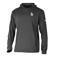 Men's Columbia  Black Los Angeles Dodgers Long Drive Pullover Hoodie