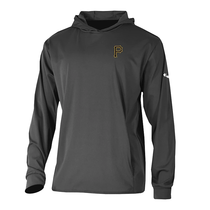 Men's Columbia Black Pittsburgh Pirates Long Drive Pullover Hoodie