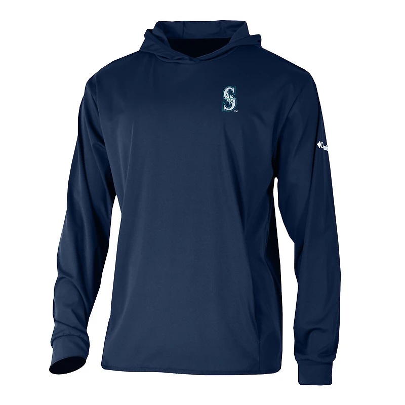 Men's Columbia Navy Seattle Mariners Long Drive Pullover Hoodie