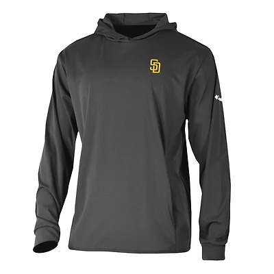 Men's Columbia  Black San Diego Padres Long Drive Pullover Hoodie