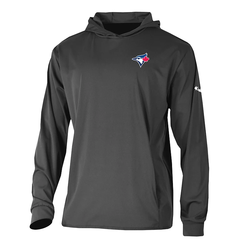 Men's Columbia  Black Toronto Blue Jays Long Drive Pullover Hoodie
