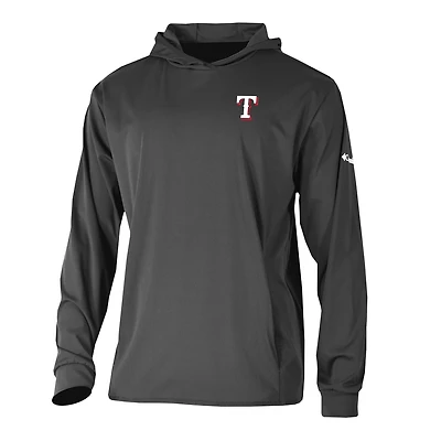 Men's Columbia Black Texas Rangers Long Drive Pullover Hoodie