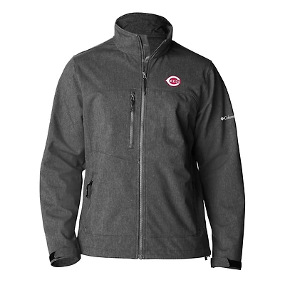 Men's Columbia  Gray Cincinnati Reds Ascender II Full-Zip Softshell Jacket