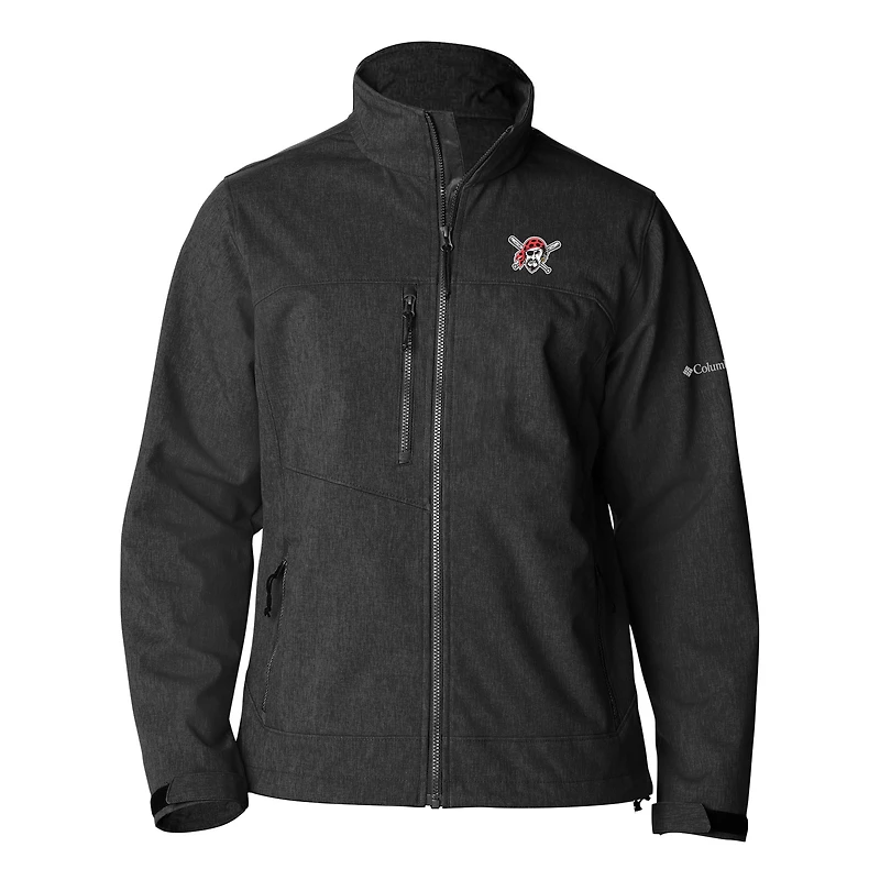 Men's Columbia  Black Pittsburgh Pirates Ascender II Full-Zip Softshell Jacket