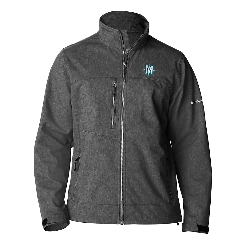 Men's Columbia  Gray Seattle Mariners Ascender II Full-Zip Softshell Jacket
