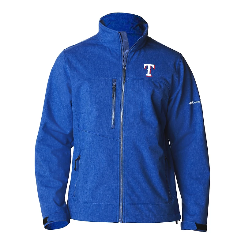 Men's Columbia  Royal Texas Rangers Ascender II Full-Zip Softshell Jacket