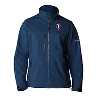 Men's Columbia  Navy Minnesota Twins Ascender II Full-Zip Softshell Jacket