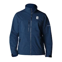 Men's Columbia  Navy Detroit Tigers Ascender II Full-Zip Softshell Jacket