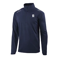 Men's Columbia  Navy Detroit Tigers Omni-Wick Oakland Downs Quarter-Zip Pullover