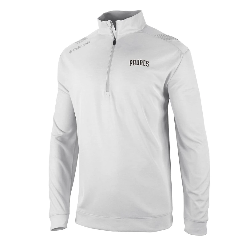 Men's Columbia San Diego Padres Omni-Wick Oakland Downs Quarter-Zip Pullover