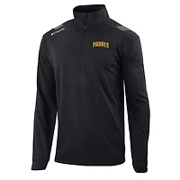 Men's Columbia  Black San Diego Padres Omni-Wick Oakland Downs Quarter-Zip Pullover