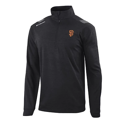 Men's Columbia  Black San Francisco Giants Omni-Wick Oakland Downs Quarter-Zip Pullover