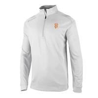 Men's Columbia  White San Francisco Giants Omni-Wick Oakland Downs Quarter-Zip Pullover